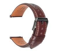 DKWOIS Luxury Genuine Leather Watchband 18mm 20mm 22mm Black Brown Cowhide Watch Band Quick Release Full Grain Calf Watch Strap(Dark Brown B,18mm)