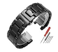 DKWOIS Notched ceramic watchband Compatible With GC pasha fashion trend strap 16 * 10mm 18 * 11mm 20 * 12mm 20 * 11mm ceramic bracelet wristwatches band(Noir,16x10mm)