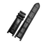 DKWOIS Notched Leather Watch strap 20 * 11mm 22 * 13mm Compatible With GC Guess Passa Lleathe Waterproof Watch chain Men Women(Black no bucke,20x11mm)