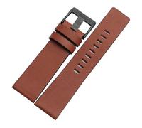 Plain Leather Watchband Adapter DZ1399 DZ4280 DZ4290 24 26 28mm Diesel Watch Strap pin buckle strap24 26 28 30mm Bands(C Black Buckle,28mm)