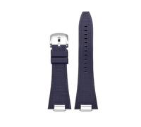 DKWOIS Quick Release Silicone Watch Strap Compatible With Tissot PRX T137.407 T137.410 Fluorine Rubber Watchband Bracelet 27-12mm(Blue-silver)