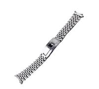 DKWOIS Rolamy 20mm Jubilee Hollow Endband With Oyster Deployment Clasp Stainless Steel Watch Band Compatible With Casio MTP1302