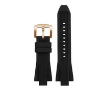 DKWOIS Silicone Watch Strap Compatible With Michael Kors Bracelet Mk 8184 8729 9020 MK8152 MK9020 9026 8296 8445 Men WatchBand 29x13mm Orange Blue(Black-rose gold)