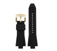 DKWOIS Silicone Watch Strap Compatible With Michael Kors Bracelet Mk 8184 8729 9020 MK8152 MK9020 9026 8296 8445 Men WatchBand 29x13mm Orange Blue(Black-gold buckle)