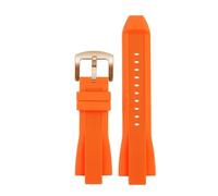 DKWOIS Silicone Watch Strap Compatible With Michael Kors Bracelet Mk 8184 8729 9020 MK8152 MK9020 9026 8296 8445 Men WatchBand 29x13mm Orange Blue(Orange-rose gold)