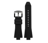 DKWOIS Silicone Watch Strap Compatible With Michael Kors Bracelet Mk 8184 8729 9020 MK8152 MK9020 9026 8296 8445 Men WatchBand 29x13mm Orange Blue(Black-black buckle)