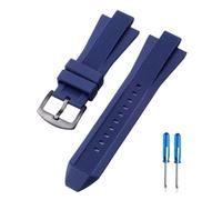 DKWOIS Silicone Watch Strap Compatible With Michael Kors Bracelet Mk 8184 8729 9020 MK8152 MK9020 9026 8296 8445(Blue-black buckle)
