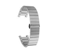 DKWOIS Solid stainless steel strap Compatible With GC 22 * 14mm 20 * 12mm 16 * 8 Notched Strap Withstainless Steel Butterfly Buckle Men women watch belt(Silver,16-10mm)