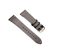 DKWOIS Universal Genuine Leather Watch Strap 18 19 20mm 21 22 24mm Retro Wax Thin Cowhide Watch Band Women Men Wristwatch Bracelet(Army Green,22mm)