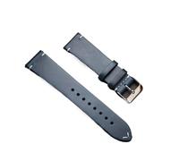 DKWOIS Universal Genuine Leather Watch Strap 18 19 20mm 21 22 24mm Retro Wax Thin Cowhide Watch Band Women Men Wristwatch Bracelet(Deep Blue,18mm)