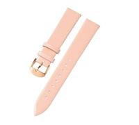 DKWOIS Watch Accessories 12mm-24mm Genuine Leather Watch Band Compatible With DW Daniel Wellington Watch Strap Fashion Pink Watchbands(Pink-Rose Buckle,14mm)