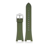 DKWOIS Watch Accessories Compatible With Patek Philippe Nautilus 5711 5712 5726 5980 Liquid Silicone Watch Strap 25mm-12mm Bracelet(Army green Silver)