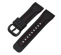 DKWOIS WatchBands Compatible With Seven Friday Rubber Watch Strap Waterproof Watch Band Sevenfriday Wristband Bracelet P3C/02/SF-M3/04/P1B/01(Black-red-black)