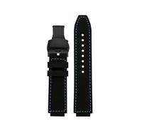 DKWOIS Wristband Adapted Compatible With Casio AE1200/1300 A159 A158 A168 F91 Series Modified Silicone Strap Convex 18mm(Bk blue BK)