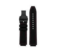 DKWOIS Wristband Adapted Compatible With Casio AE1200/1300 A159 A158 A168 F91 Series Modified Silicone Strap Convex 18mm(BK Red BK)