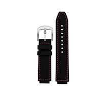 DKWOIS Wristband Adapted Compatible With Casio AE1200/1300 A159 A158 A168 F91 Series Modified Silicone Strap Convex 18mm(BK Red SK pin)