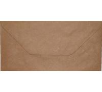 DL (110mm x 220mm) Coloured Envelopes for Greetings Cards Party Invitations & Craft - Pack of 30 (Brown Ribbed)