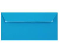 DL (110mm x 220mm) Coloured Envelopes Perfect for Christmas Cards, Greeting Cards, Wedding/Party Invitations, Crafts and Many More - Pack of 12 (Kingfisher Blue Peel & Seal)