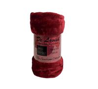 DL Faux Fur Throw Blanket Double Size For Bed Sofa 2 Seater Plain Soft Warm Large Luxury Mink Throw, 150 x 200 Cm, Burgundy
