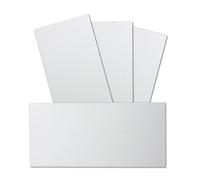 DL Linen Embossed Craft Card White 99 x 210 mm - 246 gr/m² without frames - Ideal for Crafts, Scrap-booking, Single Greeting Card Gustav Neuser 50 Pieces White