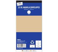 DL Manila Peel & Seal Envelopes, Self-Adhesive, Secure Mailing, Durable Stationery, Professional, Office Envelopes, Home Use Envelopes, Document Envelopes, Letter Envelope (25)