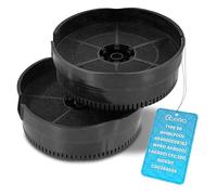 DL-pro Activated Carbon Filter for Whirlpool, IKEA Nyttig Fil 220, AEG Electrolux, Elica, Fagor Cooker Hoods (2 x 48 mm Dia, Round, Type 58, Model 58, CFC0038000)
