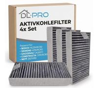 DL-pro Activated Carbon Filter Set of 4 Suitable for 17007113, 17004811, 9001421821, HZ9VRCR0, HEZ9VRCR0, Z821VR0, CA282111, CZ9VRCR0 - Replacement for Siemens Bosch Neff Gaggenau Cooker Hood