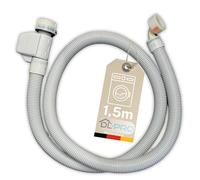 DL-pro Aquastop Hose 1.5 m, G 3/4 inch, 60 °C, hose-in-hose with leak sensor, compatible with Bosch Siemens Constructa Balay, 11007861, for washing machines