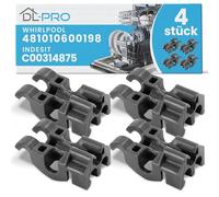 DL-pro Dishwasher Base basket holder 4 pieces for Whirlpool 481010600198 Indesit C00314875 foldable robust for plates Klappstacheln Stachelreihe in dishwasher basket