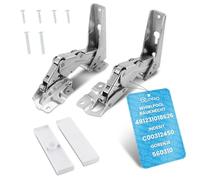 DL-pro DL-pro Door Hinge Set Top + Bottom for Bauknecht Whirlpool, 0.0 liters, Silver