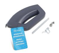DL-pro Door Handle for Indesit Ariston Hotpoint C00286151 Bauknecht Whirlpool 482000031725 Window Handle for WMG WMD FMD Washing Machines Grey Plastic Including Locking Hook and Axle 213 x 106 x 27 mm