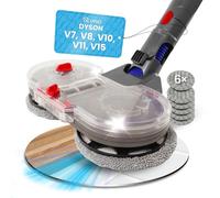 DL-pro Electric Mop Attachment Compatible with Dyson V7 V8 V10 V11 V15 Including Water Tank Multifunctional for Efficient Floor Care with 6 Washable Mop Pads