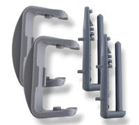 DL-pro Rail Stop Set 2 x Rear 2 x Front for Beko Blomberg Whirlpool Bauknecht Ikea Rail Cap End Rail Caps Stopper for Dishwasher Dishwasher