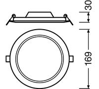 DL SLIM ROUND WHITE DOWNLIGHT PT FRAME ROUND 4058075079052