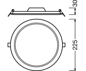 DL SLIM ROUND WHITE DOWNLIGHT PT FRAME ROUND 4058075079113