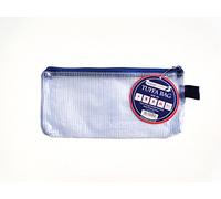 DL Tuff Bag Zip Wallet Clear Plastic Wallets Zipped Pouch File Pencil Case Folder Water Resistant Reinforced Heavy Duty Mesh Bags (DL - 1 Pack)