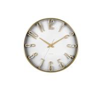 [DL] Wall Clock Elevated Glam Metallic White
