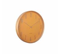[DL] Wall Clock Gracil Wood Ochre Yellow