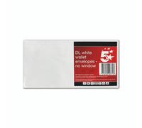 DL Wallet Env Self Seal WHT PK25
