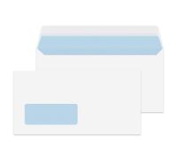 DL White Wallet Envelopes with Window 220 x 110mm - 80GSM Thick Self Seal Mailing Envelopes, Fully Opaque, Printer Safe - Business Letter & Invoice Envelopes for Home & Office Use (25)