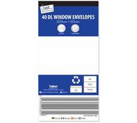 DL Window White Peel & Seal Envelopes, Self-Adhesive, Secure Mailing, Durable Stationery, Professional, Office Envelopes, Home Use Envelopes, Document Envelopes, Letter Envelope (40)
