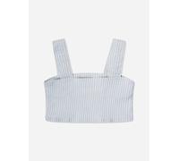 DL1961 Girls Cora Striped Ruffled Crop Top in Blue - Blue - 4 - 5 Yrs