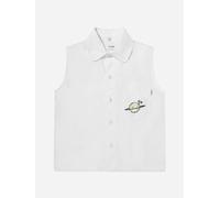 DL1961 Girls Simona Sleeveless Shirt in White - White - S (8 - 10 Yrs)