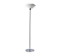 Dyberg Larsen DL31 floor lamp, glass, chrome