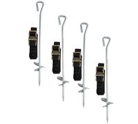 Dellonda Trampoline/Gazebo Heavy Duty Anchor Kit 4pc Ground Pegs Universal Fitting - DL70