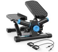 DLAEIOK Steppers for Exercise at Home, Twist Stepper with 350LBS Loading Capacity, Mini Stepper with Resistance Bands, Hydraulic Fitness Stair Stepper for Home with LCD Monitor