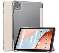 Dlahaby Case for Blackview Tab 7 WiFi/Blackview Tab 8 WiFi,PU Leather & Hard Clear PC Protection Flip Cover with Stand Function for Blackview Tab7 Wifi / Tab8 Wifi Tablet,apricot