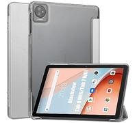 Dlahaby Case for Blackview Tab 7 WiFi/Blackview Tab 8 WiFi,PU Leather & Hard Clear PC Protection Flip Cover with Stand Function for Blackview Tab7 Wifi / Tab8 Wifi Tablet,argent