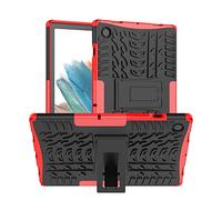 Dlahaby Case for Samsung Galaxy Tab A8 10.5'', Hard PC & TPU Silicone with Stand Protective Cover for Samsung Galaxy Tab A8 10.5 Inch 2021 (SM-X200/X205/X207) Tablet,Red