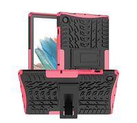 Dlahaby Case for Samsung Galaxy Tab A8 10.5'', Hard PC & TPU Silicone with Stand Protective Cover for Samsung Galaxy Tab A8 10.5 Inch 2021 (SM-X200/X205/X207) Tablet,Hot pink